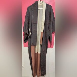 🖤 Authentic Vintage Japanese Kimono / Haori Jacket Shibori-Style Pattern 🖤